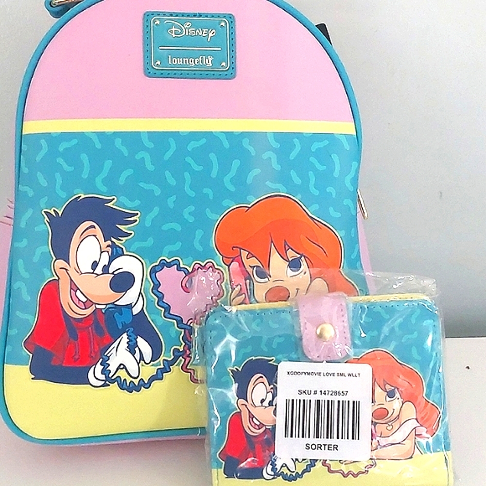 Max Goody movie loungefly backpack wallet set